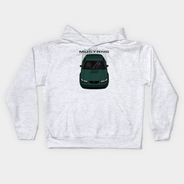 Mustang GT 1999 to 2004 SN95 New Edge - Amazon Green Kids Hoodie by V8social